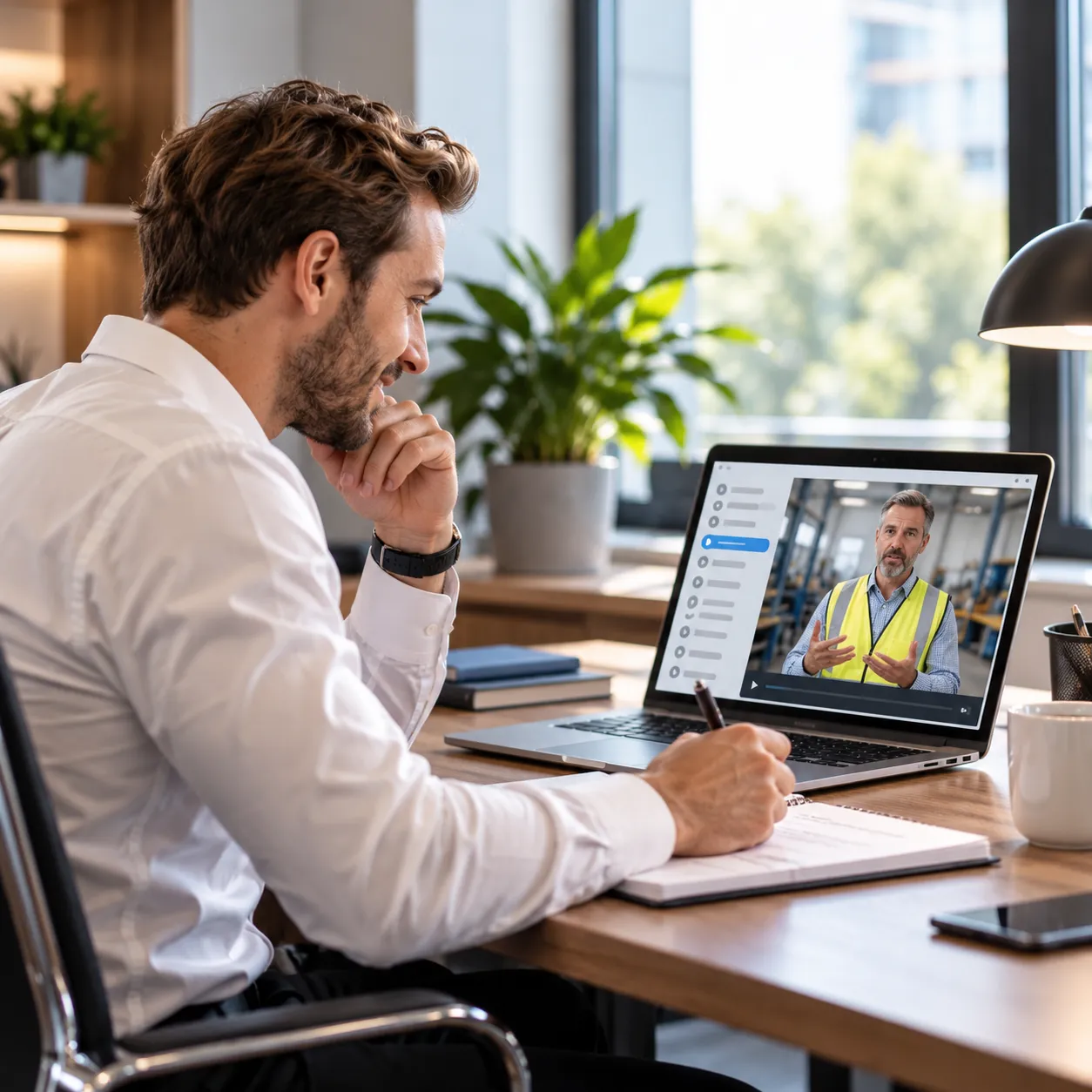 Professional completing online training